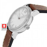 Burberry Utilitarian White Dial Brown Leather Strap Watch for Women - BU7848 Buy Now By Burberry