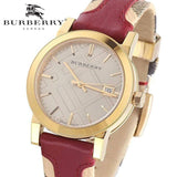 Burberry The City Gold Dial Orange Leather Strap Watch for Women - BU9017 Buy Now By Burberry