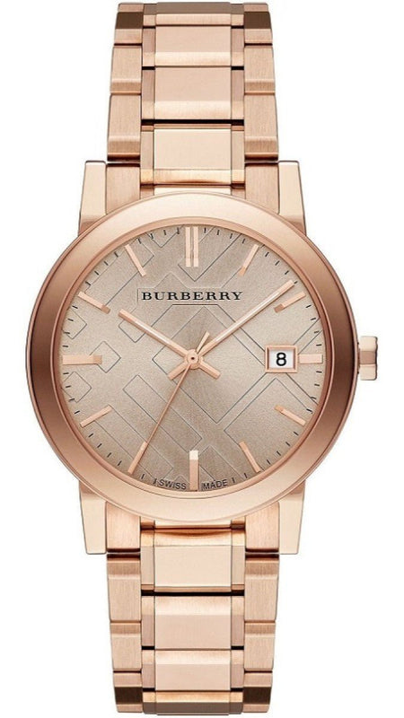 Burberry The City Rose Gold Dial Rose Gold Steel Strap Watch for Women - BU9039 Buy Now By Burberry