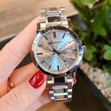 Burberry The City Silver Dial Silver Steel Strap Watch for Women - BU9035 Buy Now By Burberry
