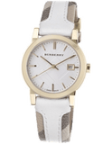 Burberry The City White Dial White Leather Strap Watch for Women - BU9015 Buy Now By Burberry