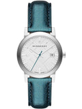 Burberry White Dial Turquoise Leather Strap Watch for Women - BU9120 Buy Now By Burberry