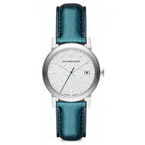 Burberry White Dial Turquoise Leather Strap Watch for Women - BU9120 Buy Now By Burberry
