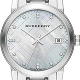 Burberry The City Diamonds Silver Dial Silver Steel Strap Watch for Women - BU9125 Buy Now By Burberry