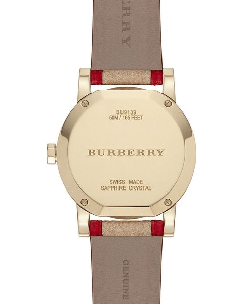 Burberry The City Champagne Dial Leather Strap Watch for Women - BU9139 Buy Now By Burberry