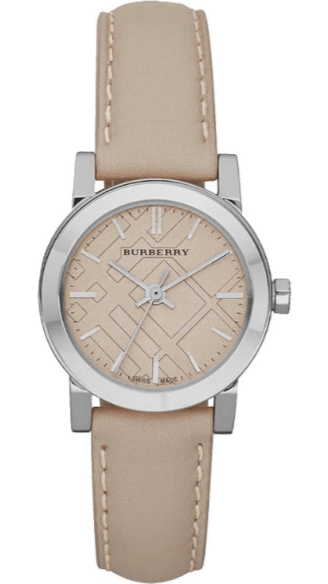 Burberry The City Beige Dial Beige Leather Strap Watch for Women - BU9207 Buy Now By Burberry