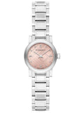 Burberry The City Diamonds Pink Dial Silver Steel Strap Watch for Women - BU9223 Buy Now By Burberry