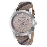 Burberry The City Smoke Dial Checked Brown Leather Strap Watch for Men - BU9358 Buy Now By Burberry