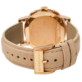Burberry Chronograph Rose Gold Dial Beige Leather Strap Watch for Women - BU9704 Buy Now By Burberry
