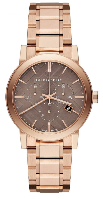Burberry The City Grey Dial Rose Gold Steel Strap Unisex Watch - BU9754 Buy Now By Burberry