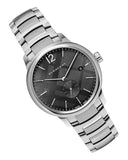 Burberry The Classic Round Black Dial Silver Steel Strap Watch for Men - BU10005 Buy Now By Burberry