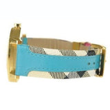 Burberry The City Gold Dial Blue Leather Strap Watch for Women - BU9018 Buy Now By Burberry
