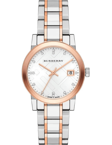 Burberry The City Silver Dial Two Tone Steel Strap Watch for Women - BU9214 Buy Now By Burberry