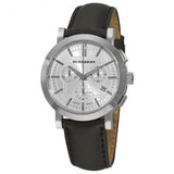 Burberry The City Chronograph White Dial Black Leather Strap Watch for Men - BU9355 Buy Now By Burberry