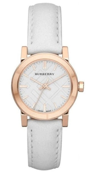 Burberry The City White Dial White Leather Strap Watch for Women - BU9209 Buy Now By Burberry