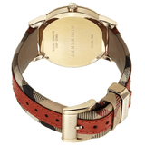Burberry The City Gold Dial Orange Leather Strap Watch for Women - BU9016 Buy Now By Burberry