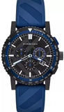 Burberry The City Sport Chronograph Black Dial Blue Rubber Strap Watch For Men - BU9807 Buy Now By Burberry