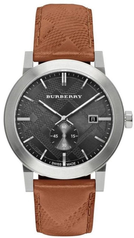 Burberry The City Black Dial Brown Leather Strap Watch for Men - BU9905 Buy Now By Burberry
