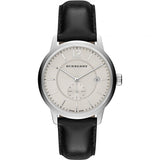 Burberry The Classic Horseferry Beige Dial Black Leather Strap Watch for Men - BU10000 Buy Now By Burberry