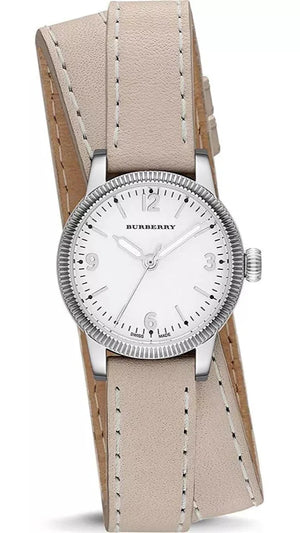 Burberry Utilitarian White Dial Pink Leather Strap Watch for Women - BU7847 Buy Now By Burberry