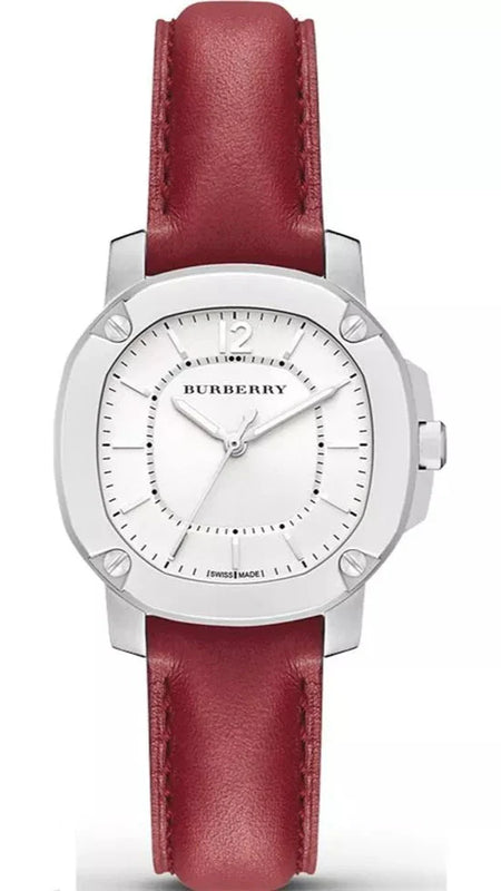 Burberry Brit The Britain White Dial Red Leather Strap Watch for Women - BBY1705 Buy Now By Burberry