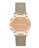 Burberry Chronograph Rose Gold Dial Beige Leather Strap Watch for Women - BU9704 Buy Now By Burberry