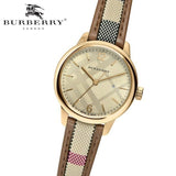 Burberry The Classic Gold Dial Brown Leather Strap Watch for Women - BU10114 Buy Now By Burberry