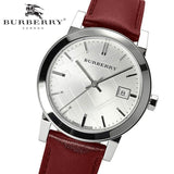 Burberry The City Silver Dial Red Leather Strap Watch for Women - BU9129 Buy Now By Burberry