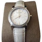 Burberry The City White Diamonds Dial White Leather Strap Watch for Women - BU9221 Buy Now By Burberry