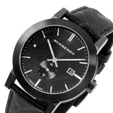 Burberry The City Black Dial Black Leather Strap Watch for Men - BU9906 Buy Now By Burberry