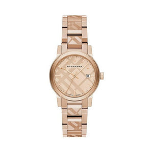 Burberry The City Rose Gold Dial Rose Gold Steel Strap Watch for Women - BU9146 Buy Now By Burberry