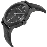 Burberry The City Black Dial Black Leather Strap Watch for Men - BU9906 Buy Now By Burberry