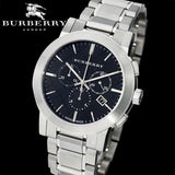 Burberry The City Black Dial Silver Steel Strap Watch for Men - BU9351 Buy Now By Burberry