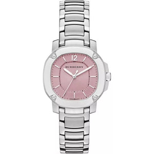 Burberry The Britain Pink Dial Silver Steel Strap Watch for Women - BBY1704 Buy Now By Burberry
