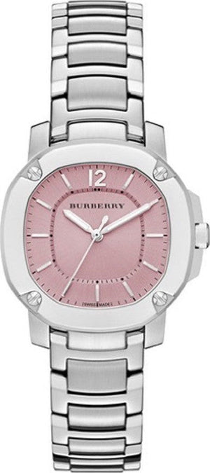 Burberry The Britain Pink Dial Silver Steel Strap Watch for Women - BBY1704 Buy Now By Burberry