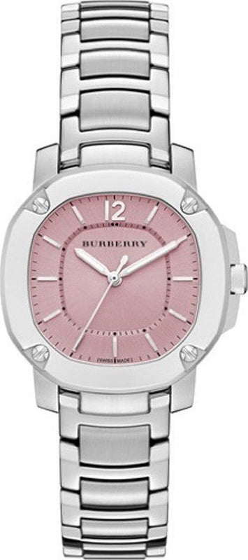 Burberry The Britain Pink Dial Silver Steel Strap Watch for Women - BBY1704 Buy Now By Burberry