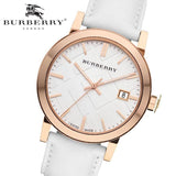 Burberry The City White Dial White Leather Strap Watch for Women - BU9012 Buy Now By Burberry