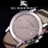 Burberry The City Beige Dial Chequered Brown Leather Strap Watch for Women - BU9029 Buy Now By Burberry