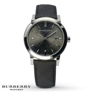 Burberry The City Grey Dial Black Leather Strap Watch for Men - BU9030 Buy Now By Burberry