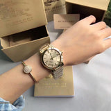 Burberry The City Gold Dial Gold Steel Strap Watch for Men - BU9038 Buy Now By Burberry