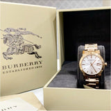 Burberry The City White Dial Rose Gold Steel Strap Watch for Women - BU9104 Buy Now By Burberry