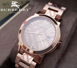 Burberry The City Rose Gold Dial Rose Gold Steel Strap Watch for Women - BU9146 Buy Now By Burberry
