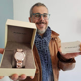 Burberry The City Rose Gold Dial Rose Gold Steel Strap Watch for Women - BU9146 Buy Now By Burberry