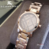Burberry The City Rose Gold Dial Rose Gold Steel Strap Watch for Women - BU9235 Buy Now By Burberry