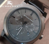 Burberry The City Black Dial Black Leather Strap Watch for Men - BU9364 Buy Now By Burberry