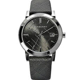 Burberry The City Grey Dial Black Leather Strap Watch for Men - BU9030 Buy Now By Burberry