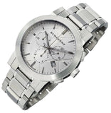 Burberry The City Chronograph Silver Dial Silver Steel Strap Watch for Men - BU9350 Buy Now By Burberry