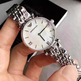 Emporio Armani T Bar Mother of Pearl Dial Steel Strap Watch For Women - AR1682 Buy Now By Emporio Armani