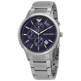 Emporio Armani Renato Chronograph Blue Dial Silver Steel Strap Watch For Men - AR11164 Buy Now By Emporio Armani