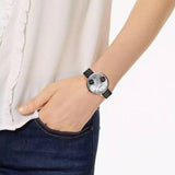 Fossil Jacqueline Mother of Pearl Dial Black Leather Strap Watch for Women - ES4535 Buy Now By Fossil